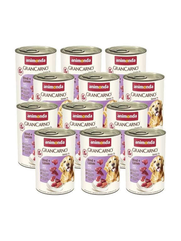 ANIMONDA GranCarno Senior smak:  Wołowina i jagnięcina  12 x 400g
