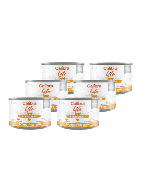 CALIBRA Cat Life Sterilised Turkey 6x200g