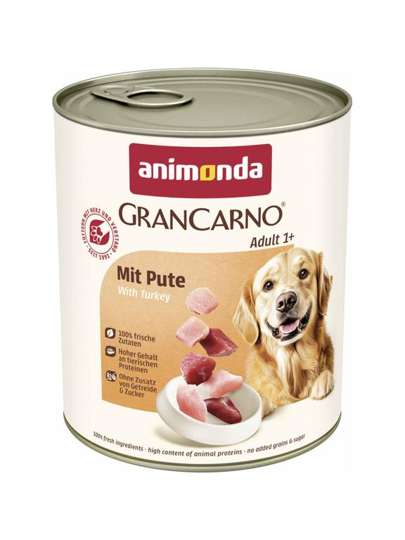 ANIMONDA GranCarno Adult Dog smak: Wołowina + Indyk 800g