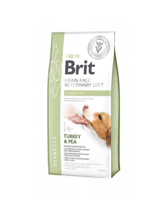 Brit gf veterinary diets dog Diabetes 8kg \ Opakowanie uszkodzone (8399) !!!