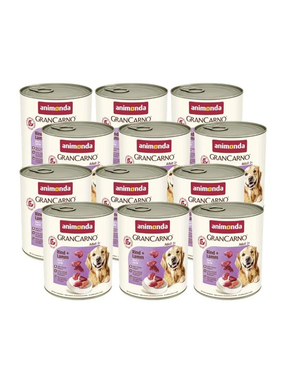 ANIMONDA GranCarno Adult Dog smak: Wołowina + jagnięcina  12 x 800g