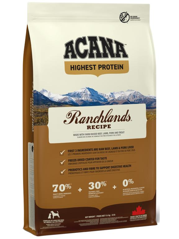 ACANA Ranchlands Dog 9kg / Opakowanie uszkodzone (9264) !!!