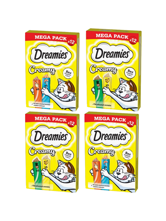 DREAMIES Creamy Mix Smaków 4x(12x10g)