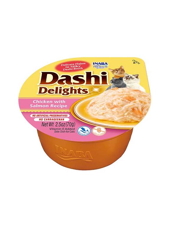 Inaba DASHI uzupełniająca karma dla kota- kurczak i łosoś 70 g