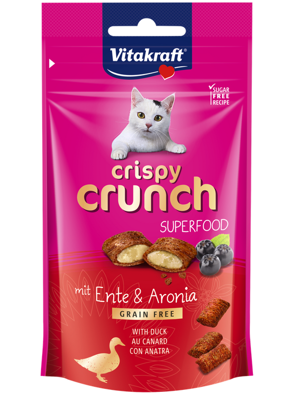 Vitakraft CRISPY CRUNCH z kaczką i aronią dla kota 60g
