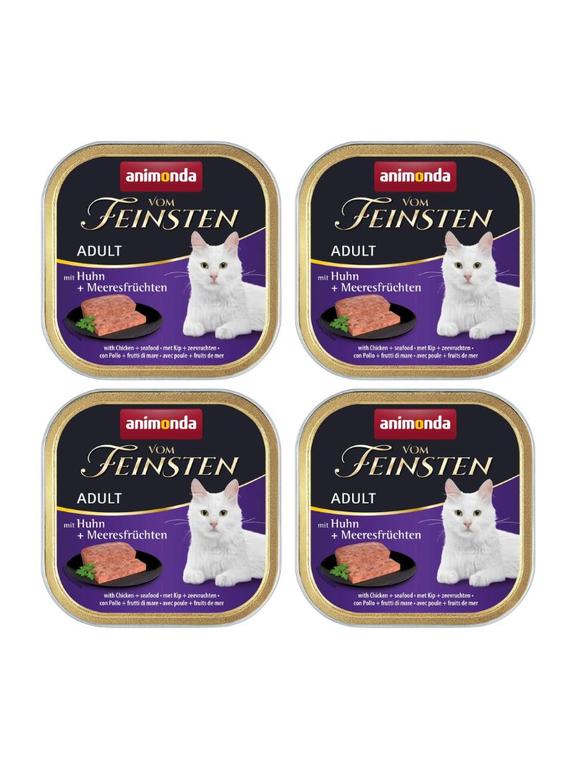 ANIMONDA Vom Feinsten Adult Cat smak: z kurczakiem i owocami morza 32x100g