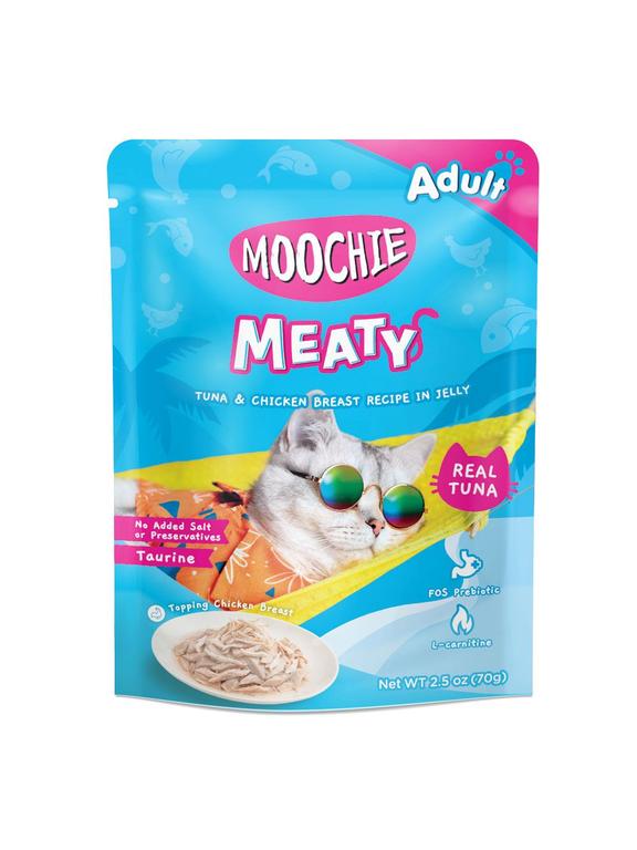 MOOCHIE Tuna & Chicken In Jelly 70g mokra karma dla kota (Kurczak w galaretce)