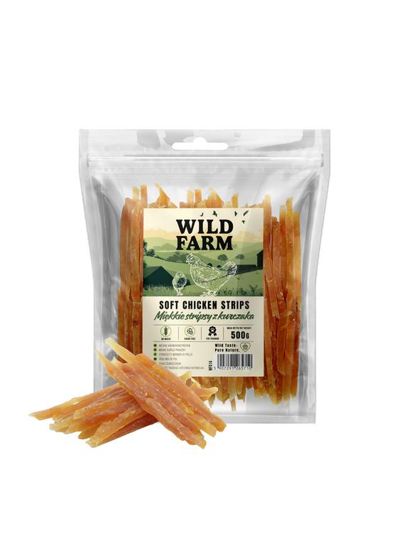 WILD FARM miękkie stripsy z kurczaka 500g przysmak dla psa
