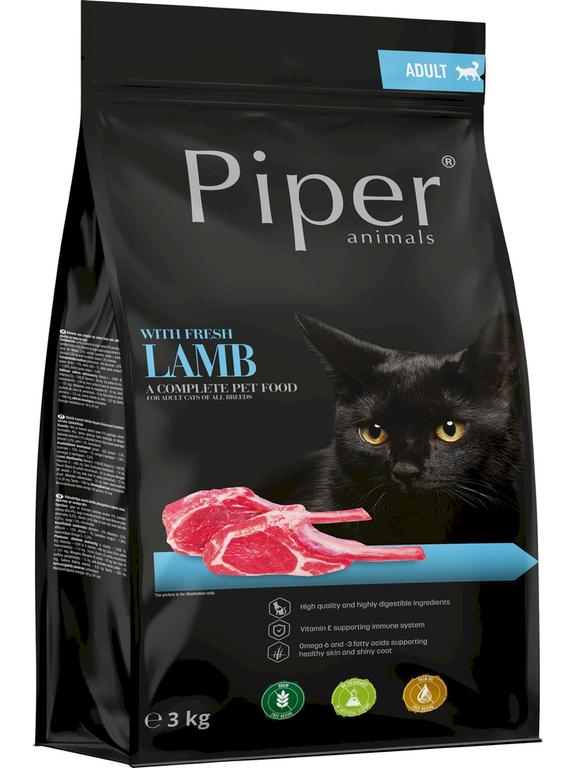 DOLINA NOTECI Piper Animals z jagnięciną dla kotów 3kg