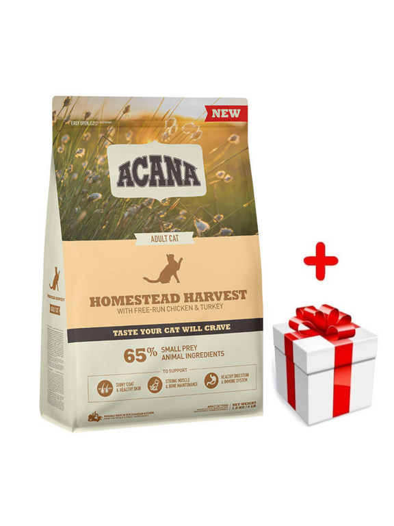 ACANA Homestead Harvest Cat 1,8kg + niespodzianka dla kota GRATIS!