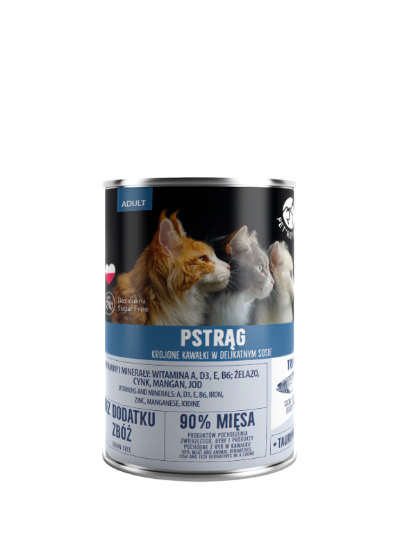 PetRepublic kawałki w sosie z pstrągiem 400g dla kota