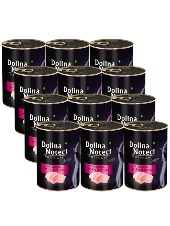Dolina Noteci Premium Junior dla kota bogata w indyka 12x400g