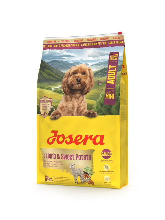 JOSERA EXCLUSIVE Mini Adult / Lamb & Sweet Potato 10kg / Opakowanie uszkodzone (9305,9531) !!!