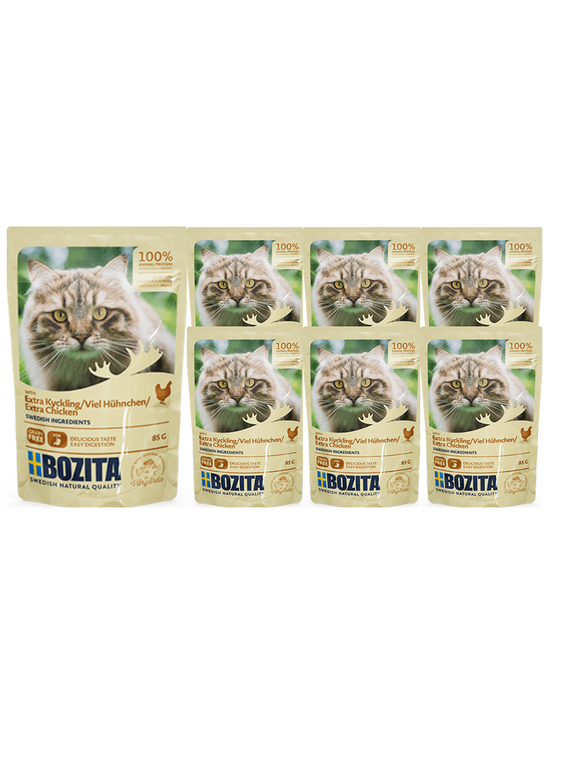 BOZITA Kawałki w sosie z kurczakiem (saszetka) 12x85g