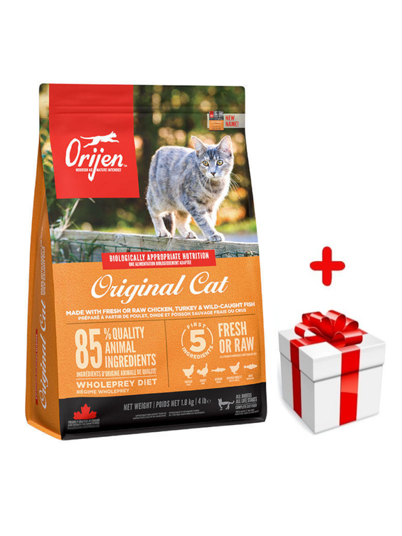 ORIJEN Original Cat 1,8kg + niespodzianka dla kota GRATIS!