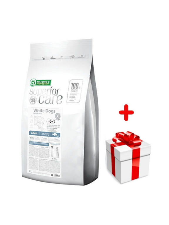 NATURES PROTECTION Superior Care Grain Free White Fish Adult Small Breeds 10kg + niespodzianka dla psa GRATIS!