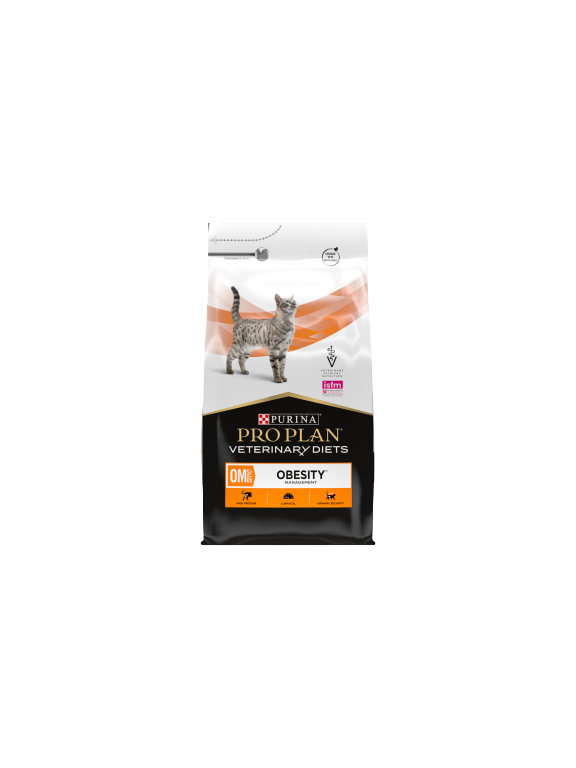 PRO PLAN Veterinary Diets OM St/Ox Obesity Management Karma sucha dla kota 5kg//Opakowanie uszkodzone (6611,8862) !!!