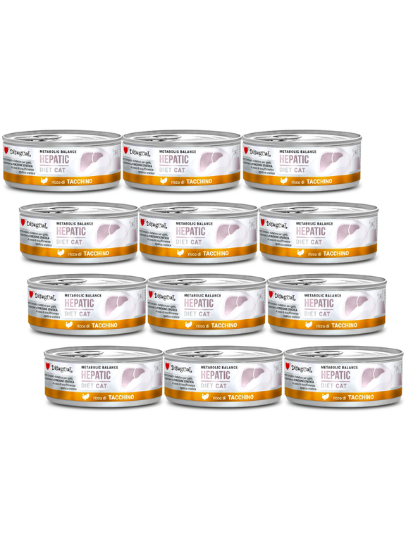 Disugual Karma mokra dla kota Weterynaryjna HEPATIC Indyk (dorosły) 12x85g