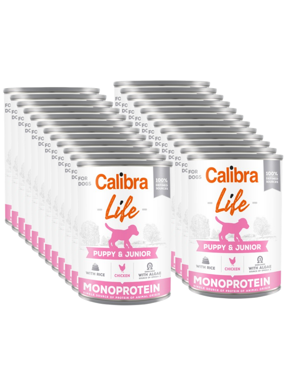 CALIBRA Dog Life Puppy & Junior Chicken 24x400g