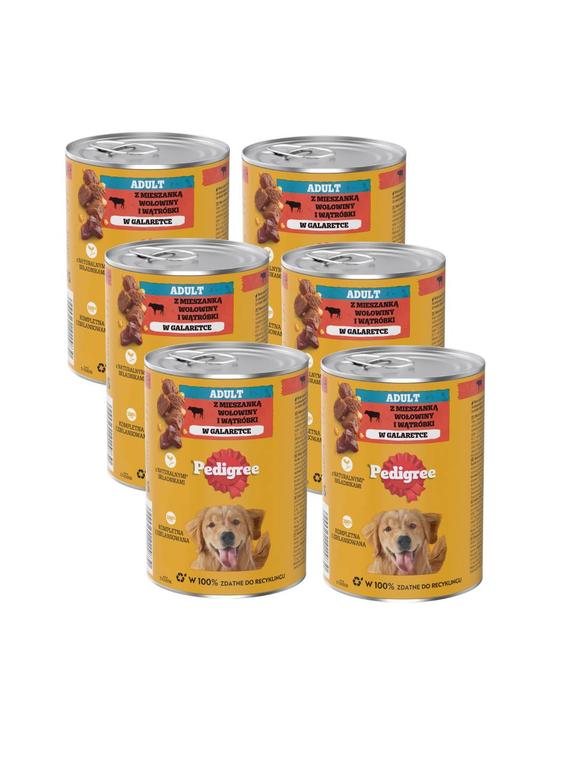 PEDIGREE Adult mokra karma dla psów, z wołowiną w galaretce 6x400g