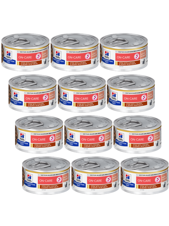 HILL'S PD Prescription Diet Feline On-Care Chicken&Vegatables Stews 12x82g