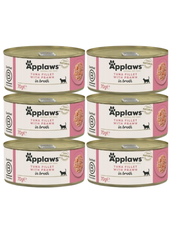 Applaws Cat Tuńczyk z krewetkami 6x70g PUSZKA