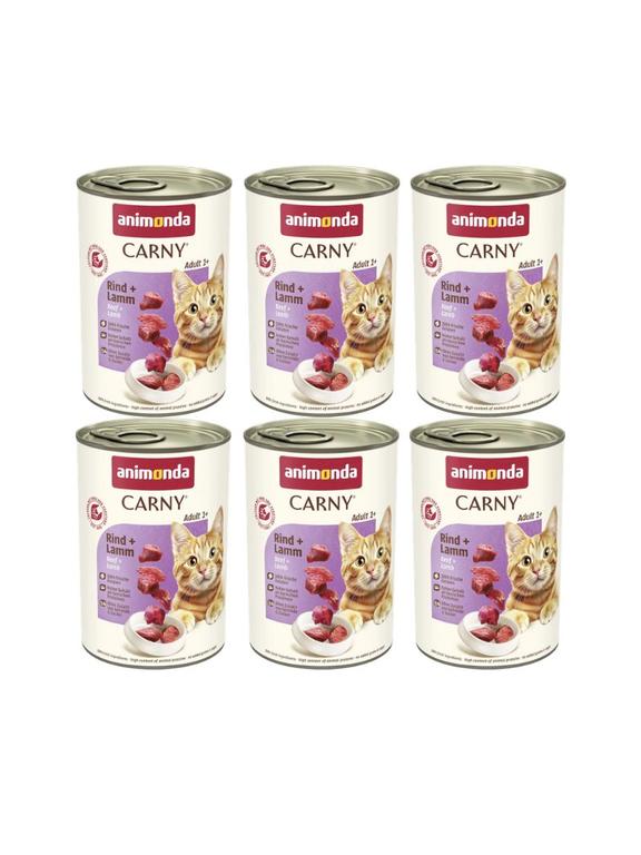 ANIMONDA Cat Carny Adult smak: wołowina i jagnięcina 6 x 400g