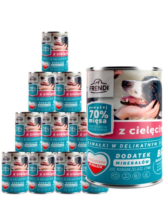 Frendi kawałki w delikatnym sosie z cielęciną 10x400g