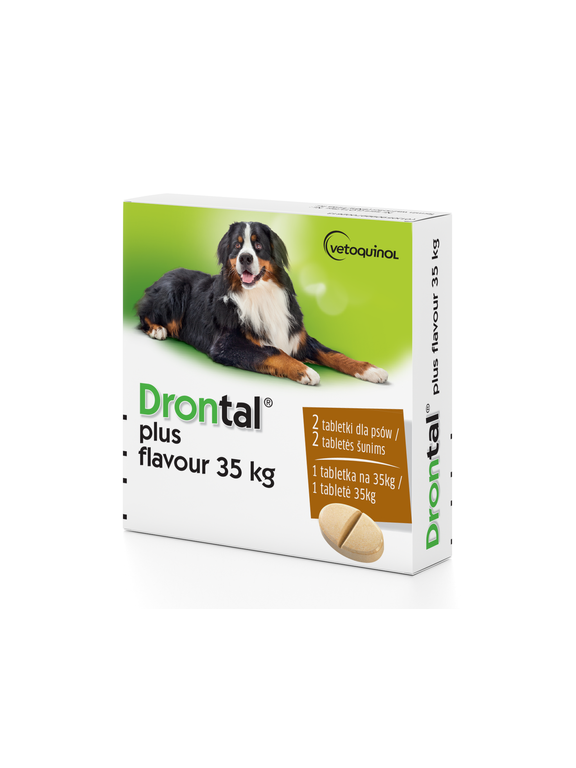 VETOQUINOL Drontal Plus Flavour 35kg Tabletki Dla Psów 2tabl.