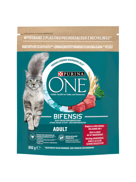 Purina One Cat Adult Karma z wołowiną dla kota 750g