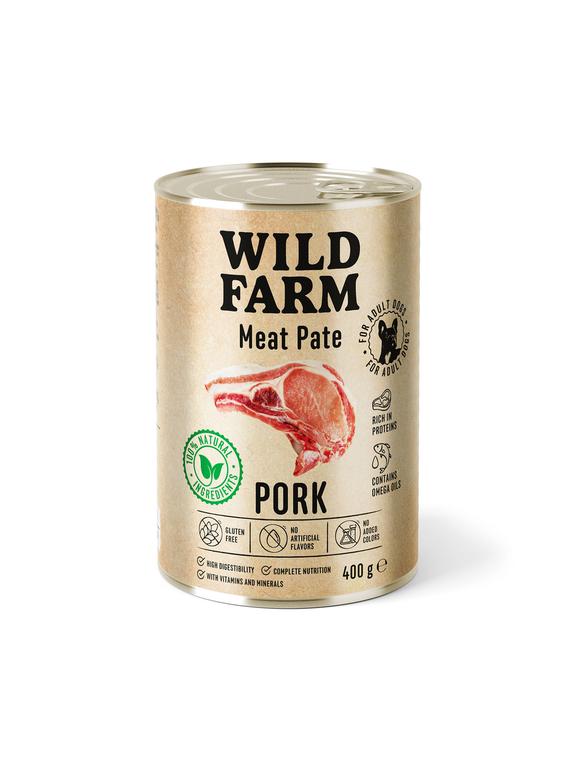 WILD FARM Pate Pork 400g bezglutenowa karma dla psa