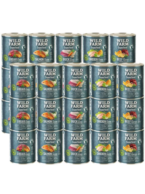 WILD FARM Superfood Mix Smaków 30x800g
