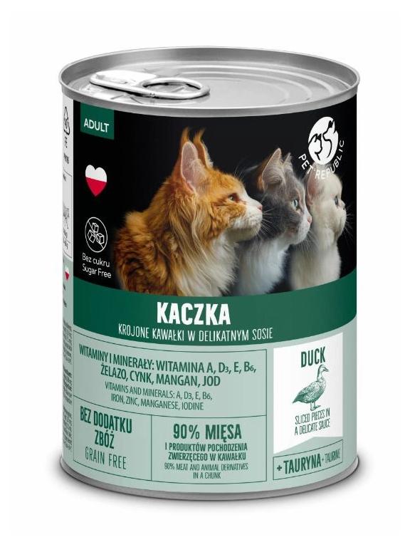 PetRepublic kawałki w sosie z kaczką 400g dla kota