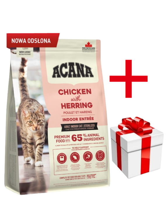 ACANA Indoor Entree Cat 1,8kg + niespodzianka dla kota GRATIS!