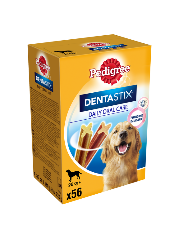 PEDIGREE DentaStix (duże rasy) przysmak dentystyczny dla psów 56 szt. - 8x270g