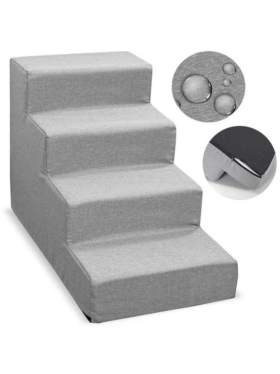 NUXIE® PREMIUM Schody dla psa 4 schodki rampa podest legowisko 54cm