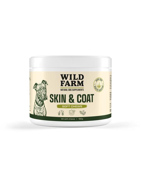 WILD FARM MIĘKKIE ŻUJKI – Skin & Coat 180g (60szt) Wsparcie zdrowej skóry i lśniącej sierści