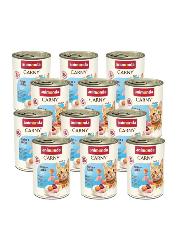 ANIMONDA Cat Carny Adult smak: kurczak i łosoś 12x400g
