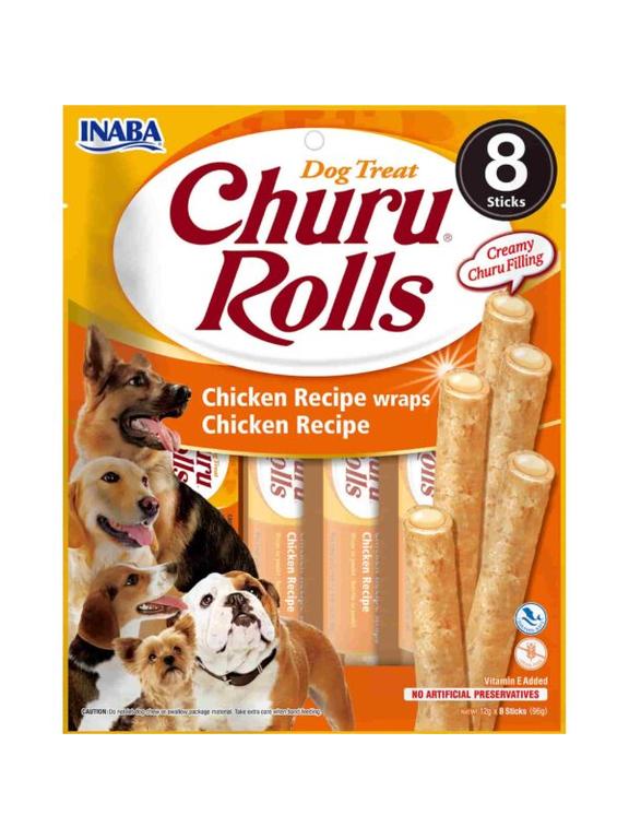 INABA Churu Rolls Dla Psa Kurczak 8x12g