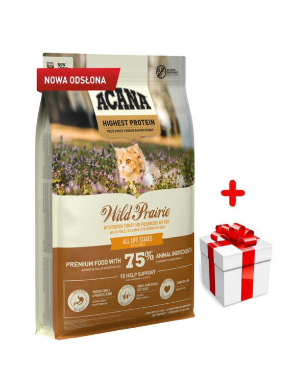 ACANA Wild Prairie Cat 4,5kg + niespodzianka dla kota GRATIS!