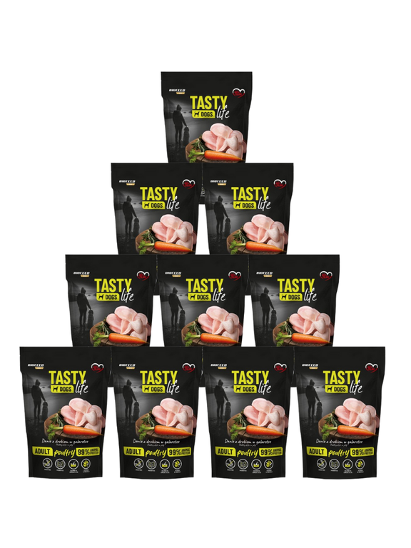 Tasty Dogs Life Danie z drobiem w galaretce 10x500g