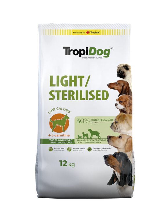 TROPIDOG Premium light/sterilised 12kg