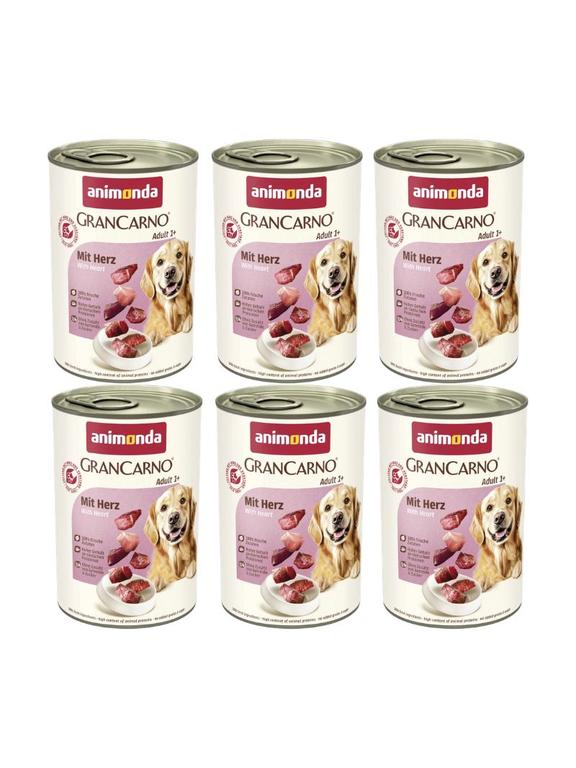 ANIMONDA GranCarno Adult Dog z sercami 6x400g