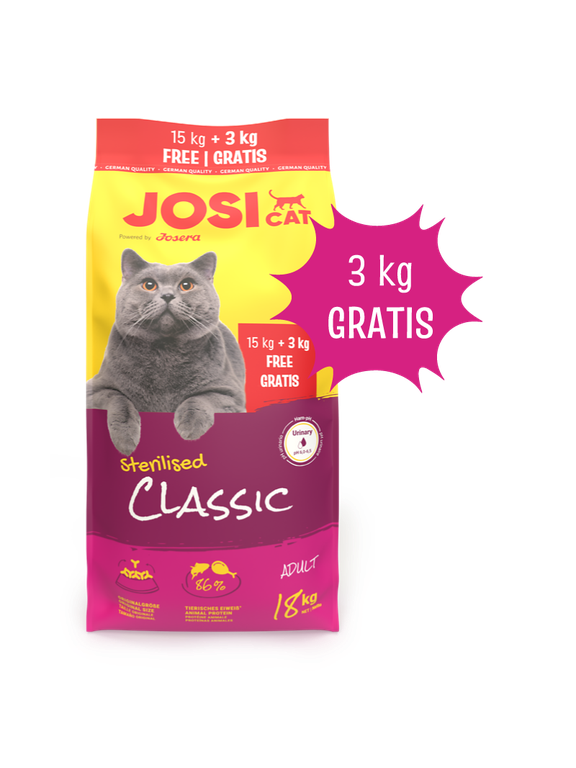 JOSERA JosiCat Classic Sterilised 15+3kg