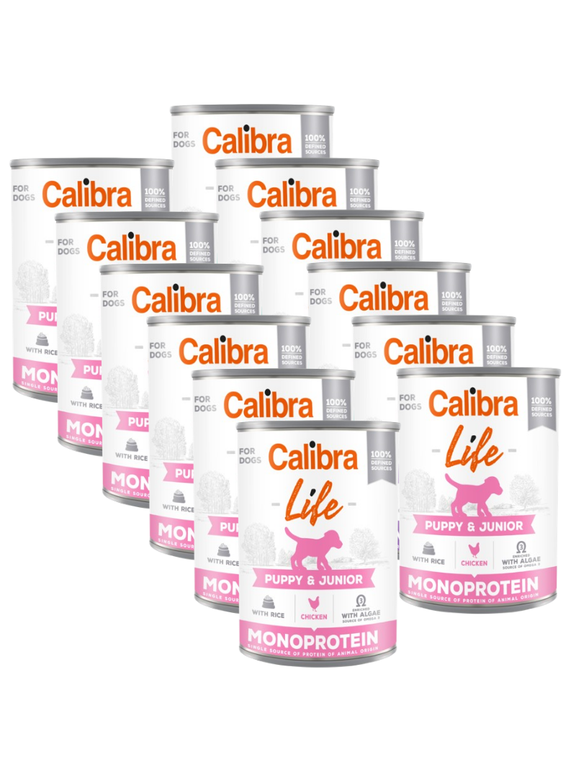 CALIBRA Dog Life Puppy & Junior Chicken 12x400g