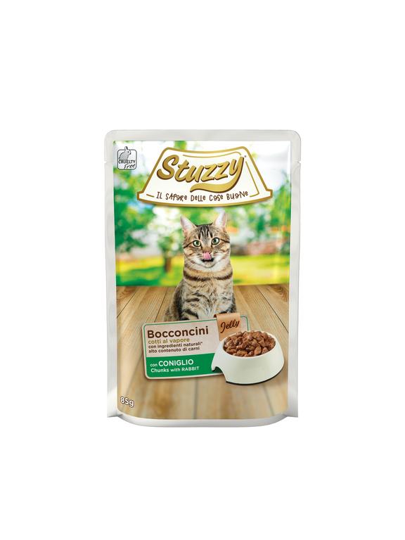 Stuzzy Bocconcini, karma mokra, dla kota, królik w galarecie, 85 g, saszetka