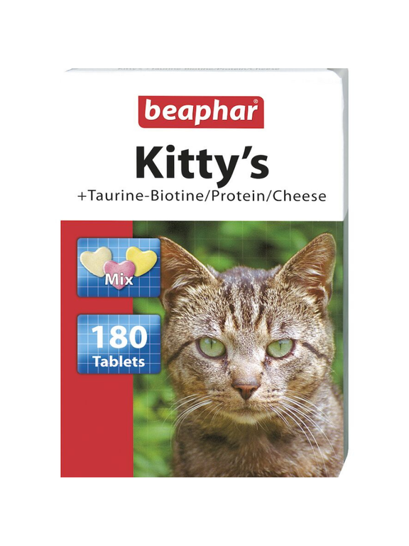 Beaphar KITTY'S MIX + TAU 180TAB - mix tabletek witaminowych dla kotów