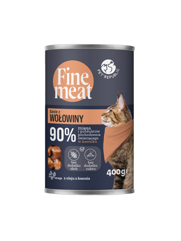 PetRepublic Fine Meat danie z wołowiny 400g dla kota