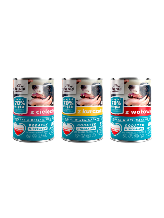 Frendi kawałki w delikatnym sosie Mix smaków 30x400g