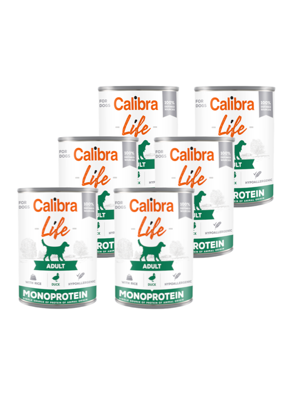 CALIBRA Dog Life Adult Duck with Rice 6x400g